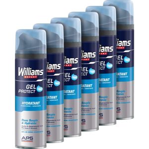 Williams - Scheergel Mannen - Zachte en Gehydrateerde huid - 6 x 200ml - Voordeelverpakking