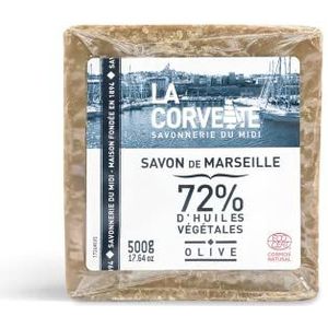 La Corvette Savon de Marseille Cube Olive 500 gr (biologisch)
