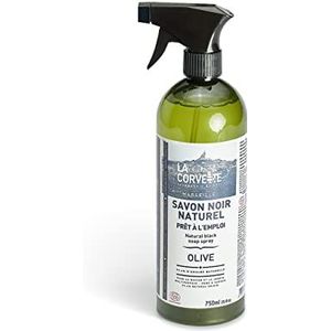 Biologische savon noir in handige spray fles 750 ml - savon noir ecologique - black soap - olijf - olive spray )