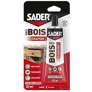 Sader AT044366 houtlijm, snelstekker 18 cm x 6, 2 cm Transparant
