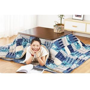 Kotatsu-verwarmer, Kotatsu-tafeldeken Met Elektrische Verwarming, Houten Vierkante Kacheltafel, Futonset In Japanse Stijl, Wintervoetwarmer Salontafel, Winterverwarmde Kachelfutontafel, 4-delige Set (