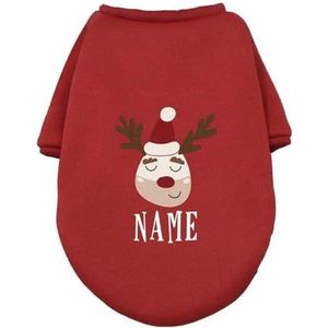 Hond Kerst Kleding Met Naam Honden Winter Hoodies Franse Bulldog Voor Puppy Hond Kleding Gift