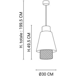 MARKET SET Singapour S hanglamp wit/antraciet