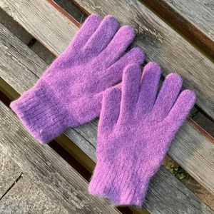 BABIIE Handschoenen vrouwen winter schattige pluche warme rijhandschoenen vrouwen handschoenen -paars-one size