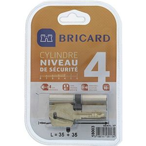 BRICARD 18003 dubbel cilinderslot, ingang Serial XP 35 + 35 vernikkeld