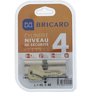 BRICARD prinses dubbel cilinderslot, ingang Serial XP 40 + 40 vernikkeld
