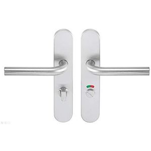 Bricard Tempo New Wave 666466 Set roestvrijstalen handgrepen op plaat met slot en indicatielampje