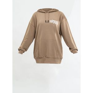 Tom Barron - Oversized Damesjurk - Capuchon - Logo Op De Rug