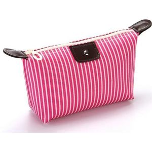 PMMCON Mode knoedel cosmetische tas grote capaciteit opvouwbare avondtas make-up tas voor vrouwen, roosrood, 16 11CM