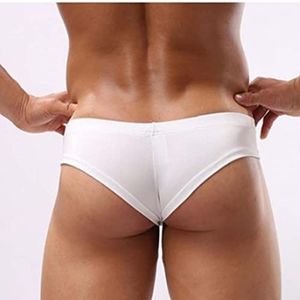 Mannen Sexy Sneldrogend Ondergoed Slips Taille U Bolle Pouch Heren Slipje Bikini G-string Thong Jocks Tanga Exotische Onderbroek