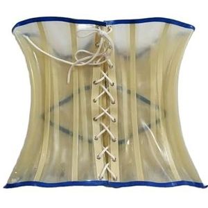Latex 100% Rubber Vrouwen Transparante Gordels Corset Workout Taille Trainer