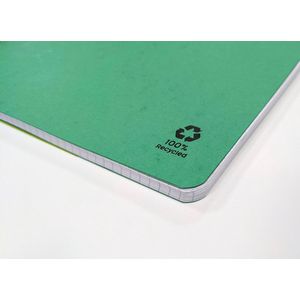 Clairefontaine FOREVER spiraalschrift, gerecycleerd, A4, 90g, 120 bladzijden, geruit 5 mm, groen