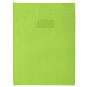 Kalligraaf 72225C Een notitieboekomslag ruitkorrel lichtgroen - A4 21 x 29,7 cm - 18/100 met etikethouder - ondoorzichtig pvc