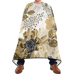 Kapper Cape 140x168cm, retro bloemenpatroon haar knippen jurk zachte kappers cape verstelbare kappers schort, voor haar styling, verven styling, mannen