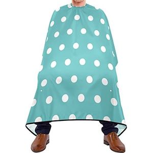 Kapper Cape 140 x 168 cm, polkadot, professionele saloncape, grote kappersjurk, verstelbare kappersjurk, voor kapperszaken, salon, volwassenen