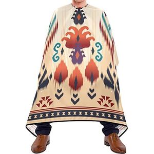 Barber Cape 140 x 168 cm, Western Azteekse kappersjurk grote haarknipjurk met kliksluiting of haak kappersjurk, voor haarstyling, mannen, volwassenen