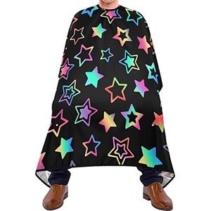 Haarknipschort 140x168cm, Gradiënt Sterren Haar Cut Cape Unisex Haarstyling Cape Verstelbare Kappers Cape, voor het verven Styling, Kappers, Kappers