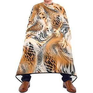 Kapper Cape 140x168cm, Leopard Tiger Skin Print Haarstyling Cape Grote Salon Kapper Cape Duurzame Kappersjurk, Voor Haar Styling, Kapperszaken, Volwassenen