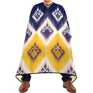 Haarknipschort 140 x 168 cm, geometrisch Ikat patroon kappers cape unisex haarsnijjurk duurzame kappersjurk, voor kapperszaken, kinderen, verven styling