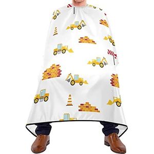 Kapper Cape 140x168cm, Leuke Truck Graafmachine Professionele Salon Cape Grote Kappers Schort Met Snap Sluiting Of Haak Salon Kapper Cape, Voor Mannen, Volwassenen, Haarstyling