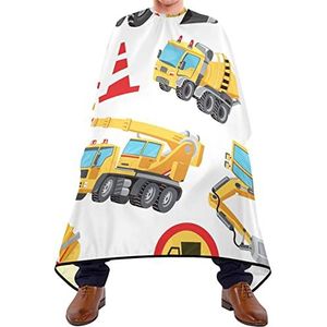 Kapper Cape 140x168cm, Leuke Truck Graafmachine Kappers Jurk met Snap Sluiting Of Haak Salon Kapper Cape Zachte Haar Gesneden Cape, Voor Salon, verven Styling, Haar Styling