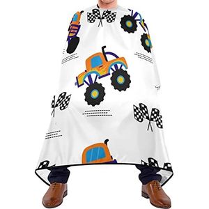 Kapper Cape 140x168cm, Cartoon Trucks Haar Cut Cape Zachte Kappers Cape Duurzame Kapper Toga, Voor Salon, Kapperszaken, verven Styling