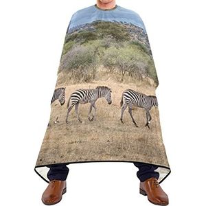 Kapper Cape 140x168cm, Afrikaanse Dier Zebra's Kappers Cape Waterdichte Kappers Snijjurk Grote Haar Snijden Toga, Voor Kinderen, Haar Styling, Mannen