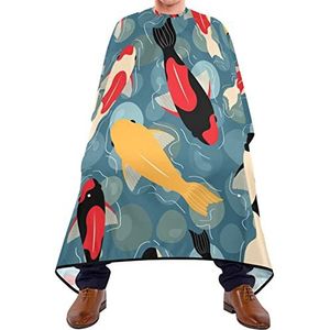 Kapper Cape 140x168cm, Bloem Ukiyoe Vis Kappers Snijjurk Verstelbare Kappers Jurk Grote Haar Snijden Toga, Voor Mannen, Haar Styling, Kapper