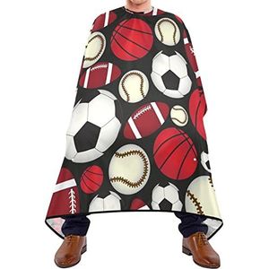 Kapper Cape 140x168cm, Basketbal Voetbal Voetbal Honkbal Kappers Cape Verstelbare Salon Kapper Cape Grote Kappers Snijjurk, Voor Vrouw, Mannen, Kinderen