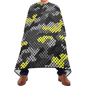 Kapper Cape 140x168cm, Jacht Geel Grijs Camouflage Kappers Cape Grote Salon Kapper Cape Zachte Kappers Schort, Voor Volwassenen, Vrouw, Verven Styling