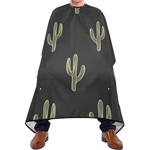 Kapper Cape 140x168cm, Zwarte Cactus Professionele Salon Cape Unisex Kappers Cape Waterdichte Kappers Snijjurk, Voor Mannen, Verven Styling, Salon