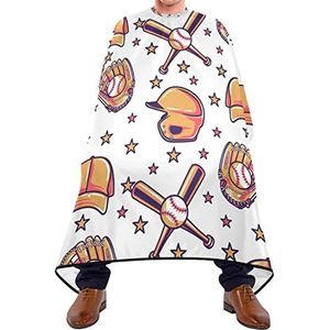 Kapper Cape 140x168cm, Baseball Sport Print Kappers Cape Duurzaam Haar Cut Cape Grote Haar Knipjurk Voor Haar Styling, Salon, Verven Styling