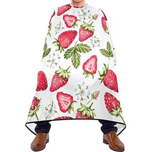 Haarknipschort 140 x 168 cm, aardbeibloem, kappers, cape, zachte kappersjurk, uniseks kappersjurk, voor volwassenen, vrouwen, kinderen