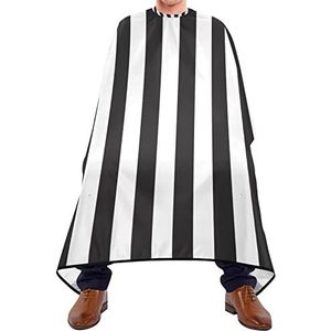 Kapper Cape 140x168cm, Zwart-wit Strepen Professionele Salon Cape Grote Kappers Cape Zachte Kappers Snijjurk, Voor Salon, Haar Styling, Verven Styling