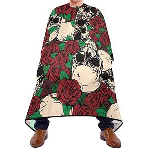 Haar knippen schort 140x168cm, Mexicaanse schedel rozen bloemen kappers cape grote haar knippen jurk unisex kappers snijden jurk, voor kapper, haar styling, vrouw
