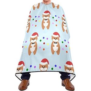Kapper Cape 140 x 168 cm, schattige cartoon hamster kappers snijjurk met kliksluiting of haak kappersjurk waterdichte professionele saloncape, voor volwassenen, kappers, verven styling