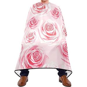 Haarknipschort 140 x 168 cm, roze kappersschort, uniseks, kappersschort, waterdicht, professionele saloncape, voor haarstyling, verven styling, mannen