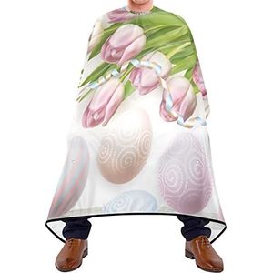 Kapper Cape 140x168cm, Mooie Lente Tulp Bloemen Professionele Salon Cape Grote Haar Snijjurk Unisex Kappers Snijjurk, Voor Kapperszaken, Verven Styling, Kappers