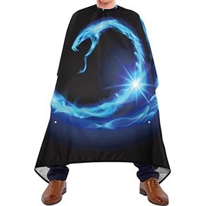 Kapper Cape 140x168cm, Blue Flame Snake Mystic Hair Cut Cape Waterdichte Kappers Cape Unisex Kappers Schort, Voor Vrouwen, Kapper Winkels, Mannen