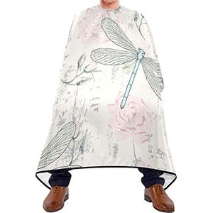 Kapper Cape 140x168cm, Rozen Knoppen Libellen Salon Kapper Cape Waterdichte Kappers Jurk Verstelbare Haar Styling Cape, Voor Salon, Haar Styling, Volwassenen