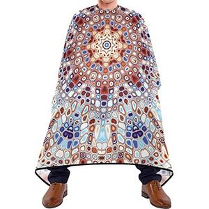 Kapper Cape 140 x 168 cm, mandala-patroon kappersjurk, duurzame kappersschort, zachte kappersjurk, voor volwassenen, vrouwen, kappers