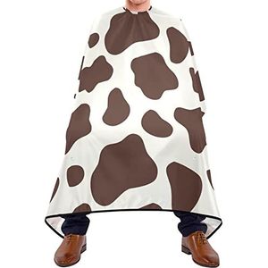 Haar knippen schort 140x168cm, retro koe print kappers cape unisex salon kapper cape waterdichte haar gesneden cape, voor haar styling, vrouw, salon