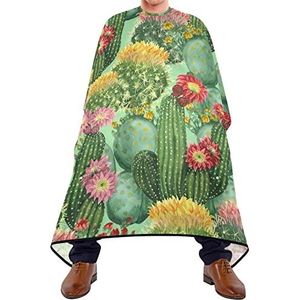 Kapper Cape 140x168cm, tropische bloem cactus kappers cape met kliksluiting of haak kappersjurk grote salon kapper cape, voor kapperszaken, haarstyling, kappers