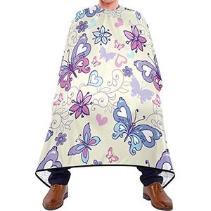 Haar knippen schort 140x168cm, mooie vlinder bloem hart kappers cape unisex haar knippen jurk waterdicht haar styling cape, voor verven styling, volwassenen, vrouw