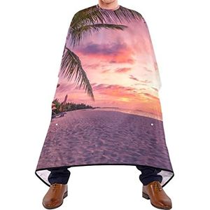 Kapper Cape 140x168cm, Zomer Zeegezicht Zonsondergang Kappers Schort Duurzaam Haar Snijden Jurk Verstelbare Kappers Cape, Voor Mannen, Verven Styling, Haar Styling