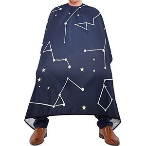 Kapper Cape 140x168cm, Sterrenbeeld Ster Blauwe Kapper Jurk Waterdichte Kappers Cape Zachte Professionele Salon Cape, Voor Haar Styling, Mannen, Salon