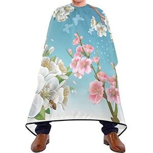 Kapper Cape 140x168cm, perzik bloem professionele salon cape duurzame kappersjurk grote salon kapper cape, voor haarstyling, volwassenen, kinderen