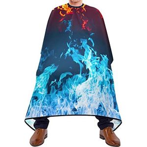 Haar knippen schort 140x168cm, rood blauw vuur haar gesneden cape zachte kappers jurk unisex haar knippen jurk, voor vrouw, haar styling, verven styling