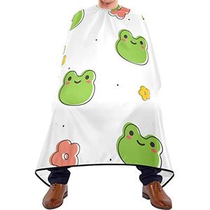 Kapper Cape 140x168cm, Leuke Kikker Haar Styling Cape Met Snap Sluiting Of Haak Kappers Cape Waterdichte Haar Snijden Jurk, Voor Vrouw, Kapper Winkels, Haar Styling