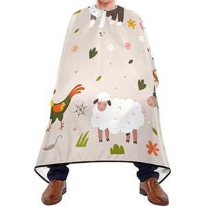 Kapper Cape 140x168cm, Leuke Boerderij Dieren Salon Kapper Cape Waterdichte Professionele Salon Cape Grote Haar Styling Cape, Voor Salon, Haar Styling, Mannen